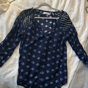 Velvet long sleeve top